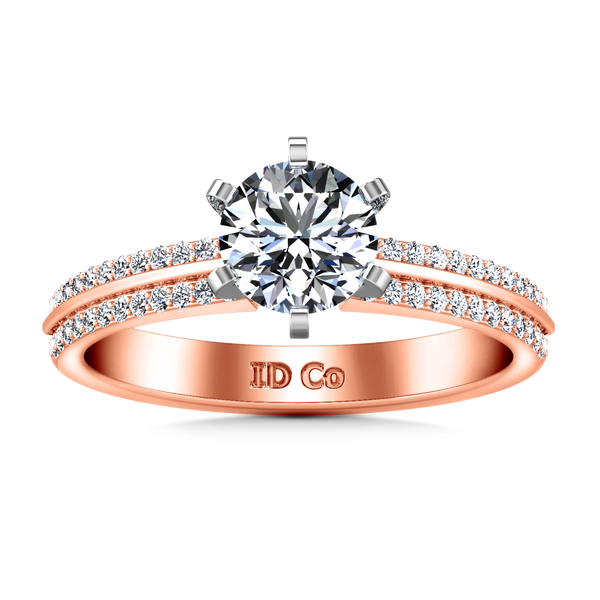 Pave Engagement Ring Amanda 14K Rose Gold