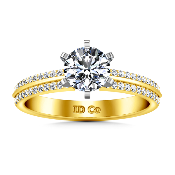 Pave Engagement Ring Amanda 14K Yellow Gold