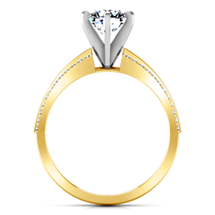 Pave Engagement Ring Amanda 14K Yellow Gold