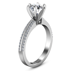 Pave Engagement Ring Amanda 14K White Gold