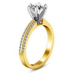 Pave Engagement Ring Amanda 14K Yellow Gold