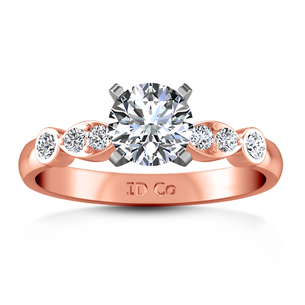 Pave Engagement Ring Rachel 14K Rose Gold