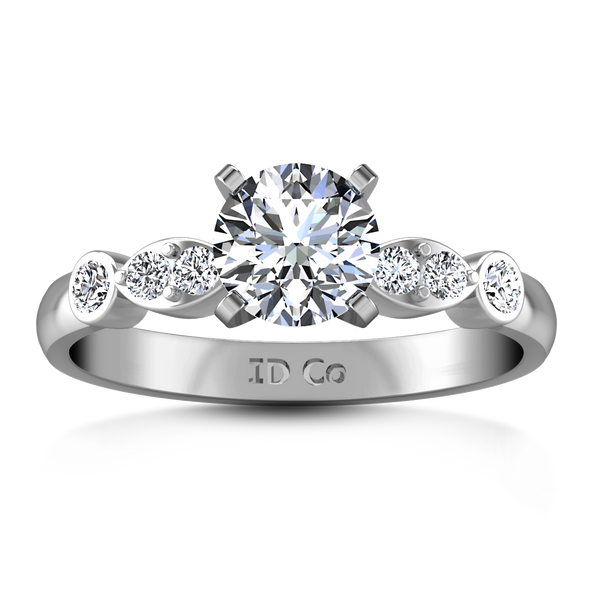 Pave Engagement Ring Rachel 14K White Gold