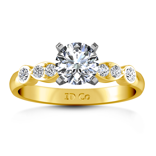Pave Engagement Ring Rachel 14K Yellow Gold