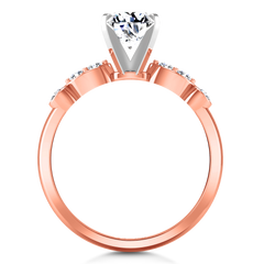 Pave Engagement Ring Rachel 14K Rose Gold