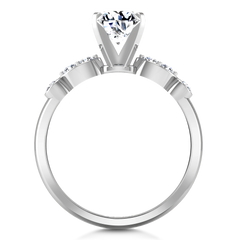 Pave Engagement Ring Rachel 14K White Gold