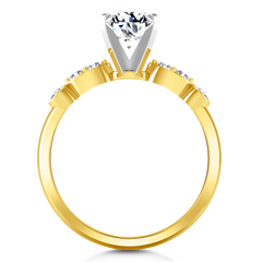 Pave Engagement Ring Rachel 14K Yellow Gold