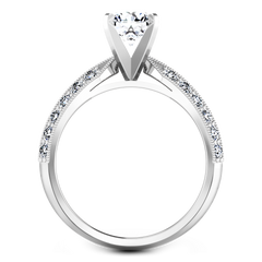 Pave Engagement Ring Amore 14K White Gold