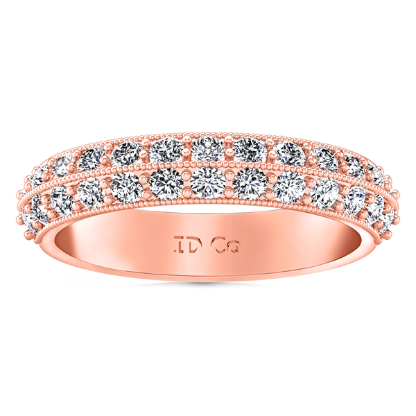 Diamond Wedding Band Amore 0.7 Cts 14K Rose Gold