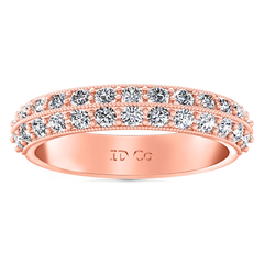 Diamond Wedding Band Amore 0.7 Cts 14K Rose Gold
