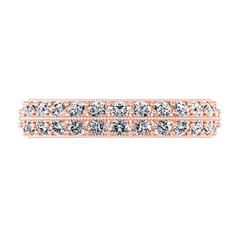 Diamond Wedding Band Amore 0.7 Cts 14K Rose Gold