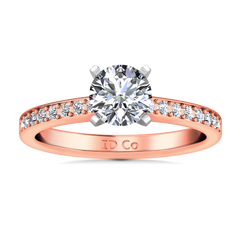 Pave Engagement Ring Belle 14K Rose Gold