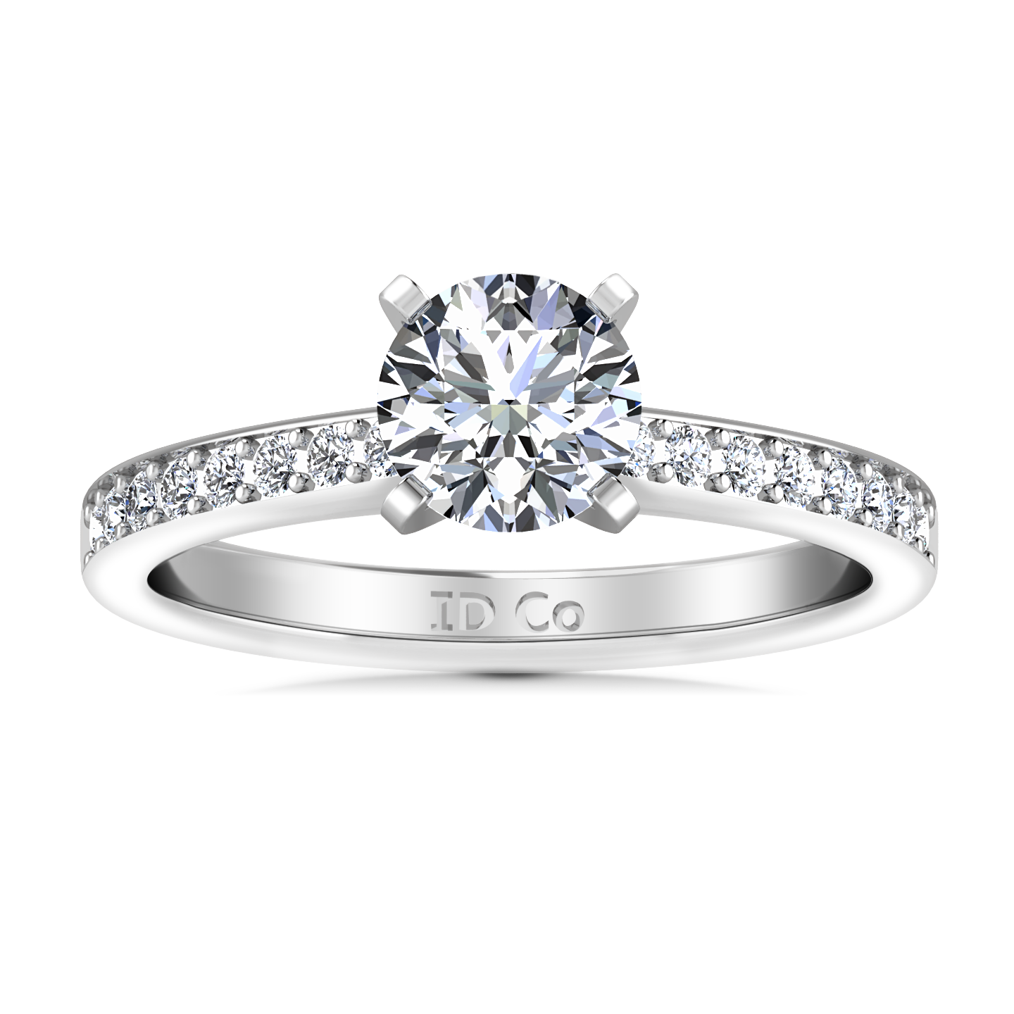 Pave Engagement Ring Belle 14K White Gold – Imagine Diamonds