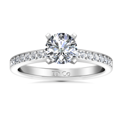 Pave Engagement Ring Belle 14K White Gold