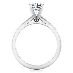 Pave Engagement Ring Belle 14K White Gold