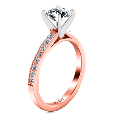 Pave Engagement Ring Belle 14K Rose Gold