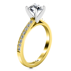 Pave Engagement Ring Belle 14K Yellow Gold