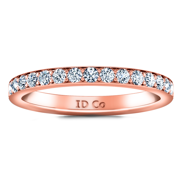 Diamond Wedding Band Belle 0.35 Cts 14K Rose Gold