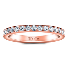 Diamond Wedding Band Belle 0.35 Cts 14K Rose Gold