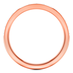 Diamond Wedding Band Belle 0.35 Cts 14K Rose Gold