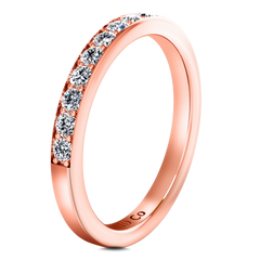 Diamond Wedding Band Belle 0.35 Cts 14K Rose Gold