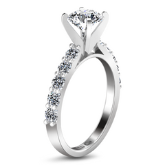 Pave Engagement Ring Cherish 14K White Gold