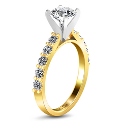 Pave Engagement Ring Cherish 14K Yellow Gold