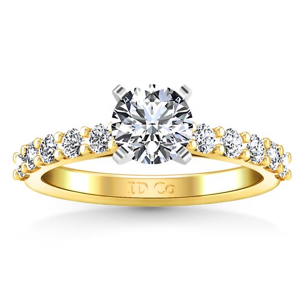 Pave Engagement Ring Cherish 14K Yellow Gold