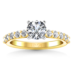 Pave Engagement Ring Cherish 14K Yellow Gold