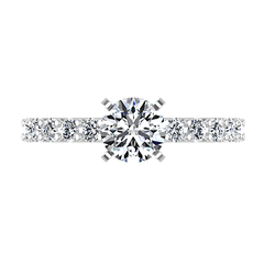 Pave Engagement Ring Cherish 14K White Gold