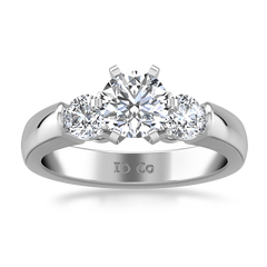 Three Stone Engagement Ring Justine 14K White Gold