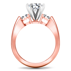 Three Stone Engagement Ring Justine 14K Rose Gold