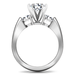 Three Stone Engagement Ring Justine 14K White Gold