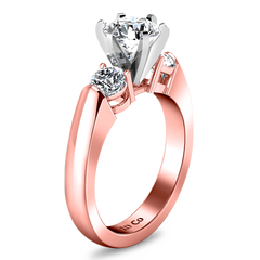 Three Stone Engagement Ring Justine 14K Rose Gold