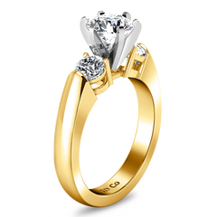 Three Stone Engagement Ring Justine 14K Yellow Gold