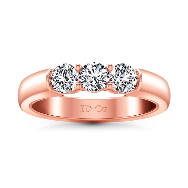 Diamond Wedding Band Justine 0.51 Cts 14K Rose Gold