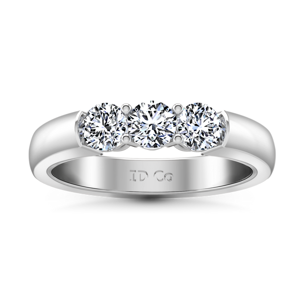 Diamond Wedding Band Justine 0.51 Cts 14K White Gold