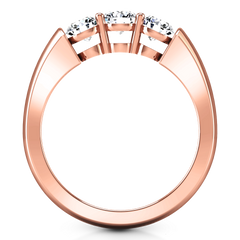 Diamond Wedding Band Justine 0.51 Cts 14K Rose Gold