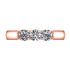 Diamond Wedding Band Justine 0.51 Cts 14K Rose Gold