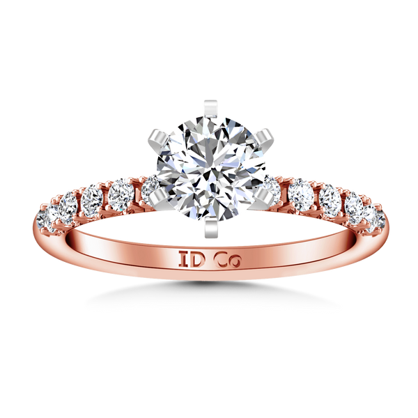 Pave Engagement Ring Grace 14K Rose Gold