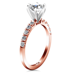 Pave Engagement Ring Grace 14K Rose Gold