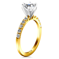 Pave Engagement Ring Grace 14K Yellow Gold