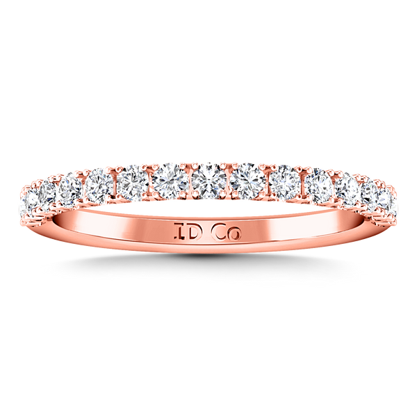 Diamond Wedding Band Grace 0.3 Cts 14K Rose Gold