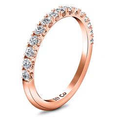 Diamond Wedding Band Grace 0.3 Cts 14K Rose Gold