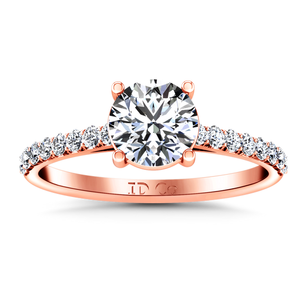 Pave Engagement Ring Yvette 14K Rose Gold