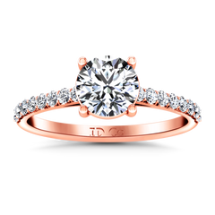 Pave Engagement Ring Yvette 14K Rose Gold