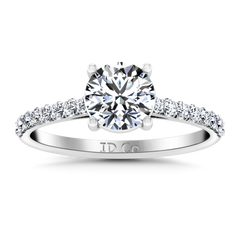 Pave Engagement Ring Yvette 14K White Gold