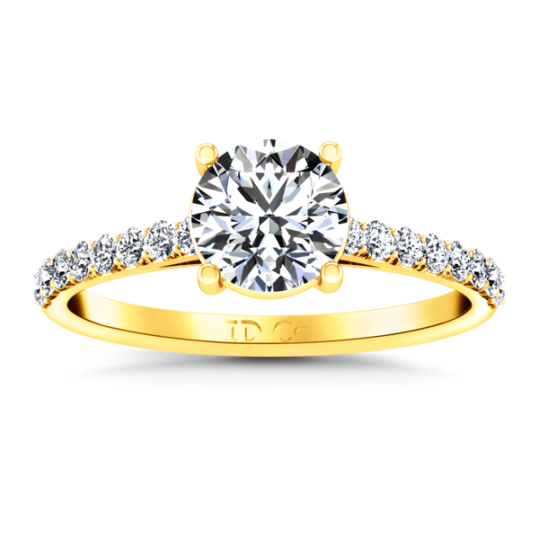 Pave Engagement Ring Yvette 14K Yellow Gold