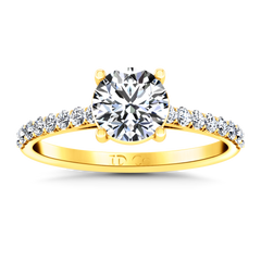 Pave Engagement Ring Yvette 14K Yellow Gold