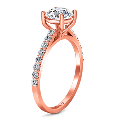 Pave Engagement Ring Yvette 14K Rose Gold